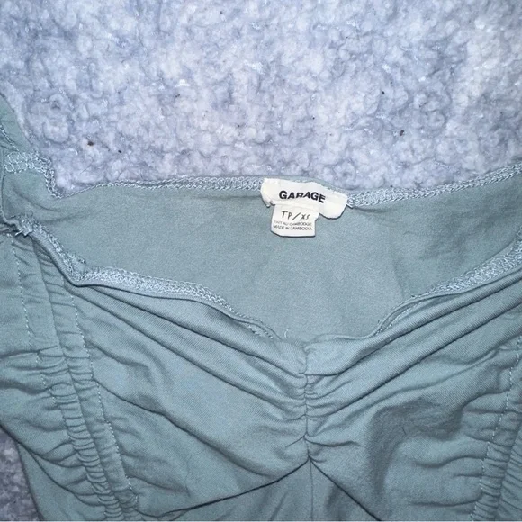 Garage Sage Green Synched Crop Top - Size XS - Picture 3 of 5